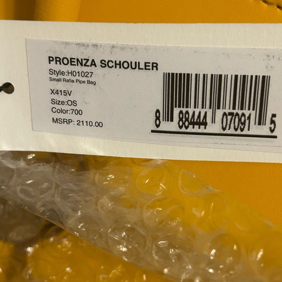 Proenza Schouler tote bag, raffia and calf leather NWT - Picture 6 of 8